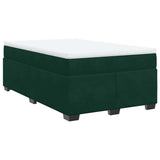 Giroletto a Molle con Materasso Verde Scuro 120x200 cm Velluto