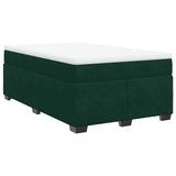 Giroletto a Molle con Materasso Verde Scuro 120x200 cm Velluto