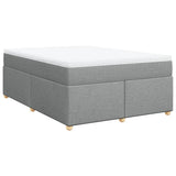 Giroletto a Molle con Materasso Grigio Chiaro 140x190cm Tessuto