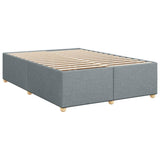 Giroletto a Molle con Materasso Grigio Chiaro 140x190cm Tessuto
