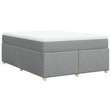 Giroletto a Molle con Materasso Grigio Chiaro 140x190cm Tessuto