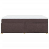 Giroletto a Molle con Materasso Marrone Scuro 140x190cm Tessuto
