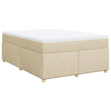 Giroletto a Molle con Materasso Crema 140x200 cm in Tessuto