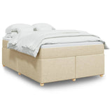 Giroletto a Molle con Materasso Crema 140x200 cm in Tessuto