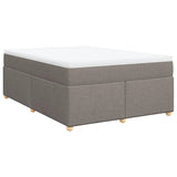 Giroletto a Molle con Materasso Tortora 160x200 cm in Tessuto