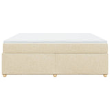 Giroletto a Molle con Materasso Crema 200x200 cm in Tessuto