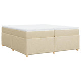 Giroletto a Molle con Materasso Crema 200x200 cm in Tessuto