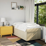 Giroletto a Molle con Materasso Crema 90x200 cm inTessuto