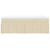 Giroletto a Molle con Materasso Crema 90x200 cm inTessuto