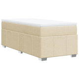 Giroletto a Molle con Materasso Crema 90x200 cm inTessuto
