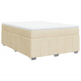 Giroletto a Molle con Materasso Crema 140x200 cm in Tessuto