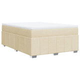 Giroletto a Molle con Materasso Crema 140x200 cm in Tessuto