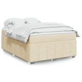Giroletto a Molle con Materasso Crema 140x200 cm in Tessuto