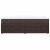 Giroletto a Molle con Materasso Marrone Scuro 80x200 cm Tessuto