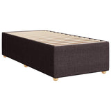 Giroletto a Molle con Materasso Marrone Scuro 80x200 cm Tessuto