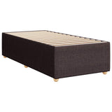 Giroletto a Molle con Materasso Marrone Scuro 90x200 cm Tessuto