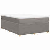 Giroletto a Molle con Materasso Tortora 140x190 cm in Tessuto