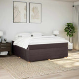 Giroletto a Molle con Materasso Marrone Scuro 180x200cm Tessuto