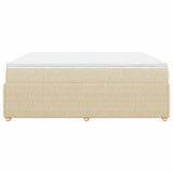 Giroletto a Molle con Materasso Crema 180x200 cm in Tessuto