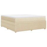 Giroletto a Molle con Materasso Crema 180x200 cm in Tessuto