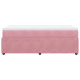 Giroletto a Molle con Materasso Rosa 80x200 cm in Velluto