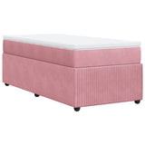 Giroletto a Molle con Materasso Rosa 80x200 cm in Velluto