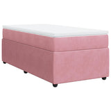 Giroletto a Molle con Materasso Rosa 90x200 cm in Velluto