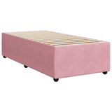 Giroletto a Molle con Materasso Rosa 90x200 cm in Velluto