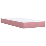 Giroletto a Molle con Materasso Rosa 90x200 cm in Velluto