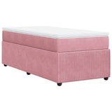 Giroletto a Molle con Materasso Rosa 90x200 cm in Velluto