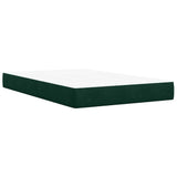 Giroletto a Molle con Materasso Verde Scuro 120x190 cm Velluto