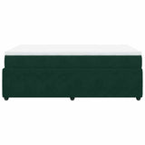 Giroletto a Molle con Materasso Verde Scuro 120x190 cm Velluto