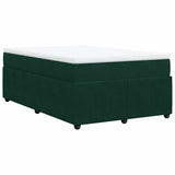 Giroletto a Molle con Materasso Verde Scuro 120x190 cm Velluto