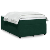 Giroletto a Molle con Materasso Verde Scuro 120x190 cm Velluto