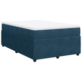 Giroletto a Molle con Materasso Blu Scuro 120x190 cm in Velluto