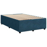 Giroletto a Molle con Materasso Blu Scuro 120x190 cm in Velluto