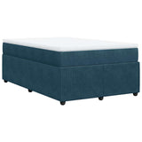 Giroletto a Molle con Materasso Blu Scuro 120x190 cm in Velluto