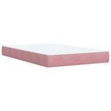 Giroletto a Molle con Materasso Rosa 120x190 cm in Velluto