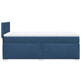 Giroletto a Molle con Materasso Blu 80x200 cm inTessuto