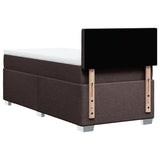 Giroletto a Molle con Materasso Marrone Scuro 80x200 cm Tessuto
