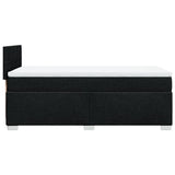 Giroletto a Molle con Materasso Nero 90x190 cm in Tessuto