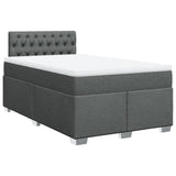 Giroletto a Molle con Materasso Grigio Scuro 120x190cm Tessuto
