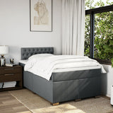 Giroletto a Molle con Materasso Grigio Scuro 120x190cm Tessuto