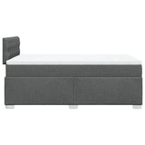Giroletto a Molle con Materasso Grigio Scuro 120x190cm Tessuto