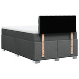 Giroletto a Molle con Materasso Grigio Scuro 120x190cm Tessuto