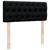 Giroletto a Molle con Materasso Nero 120x190 cm in Tessuto
