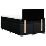 Giroletto a Molle con Materasso Nero 120x190 cm in Tessuto