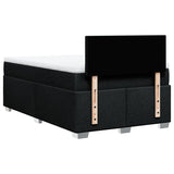 Giroletto a Molle con Materasso Nero 120x200 cm in Tessuto