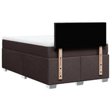 Giroletto a Molle con Materasso Marrone Scuro 120x200cm Tessuto