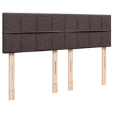 Giroletto a Molle con Materasso Marrone Scuro 140x190cm Tessuto